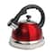 Mr. Coffee Claredale 1.7qt. Red Stainless Steel Whistling Tea Kettle with Nylon Handle